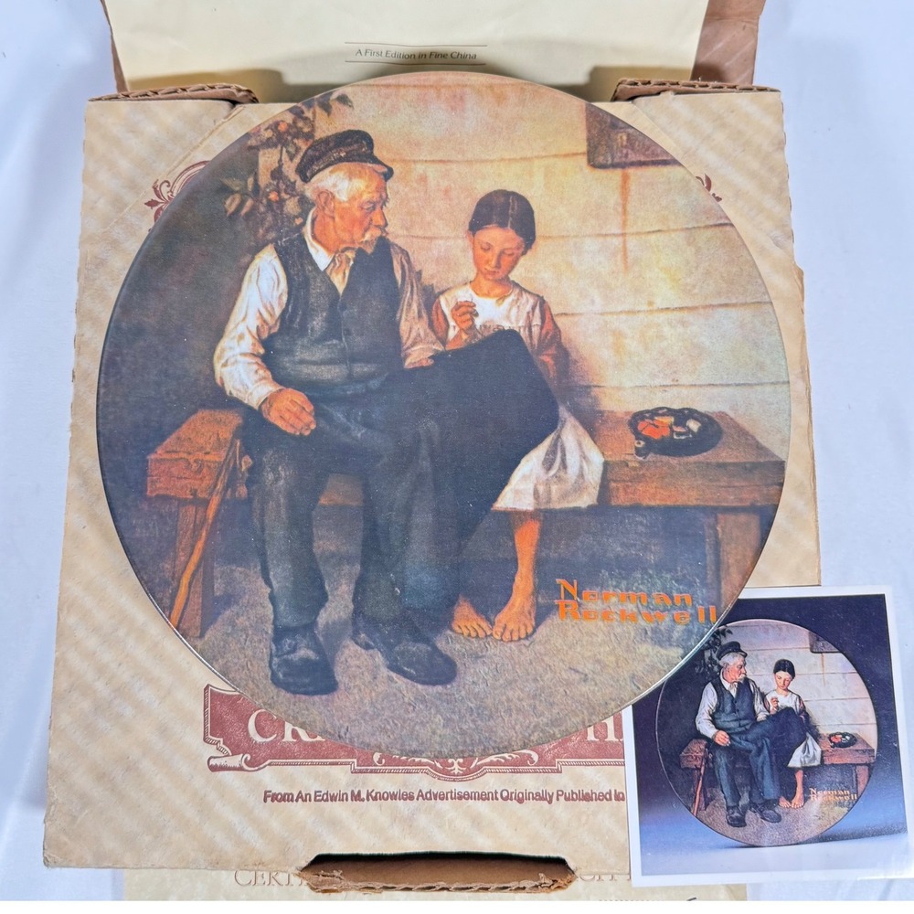 Knowles Norman Rockwell Collector Plate 1979 Lighthouse Keeper's Daughter